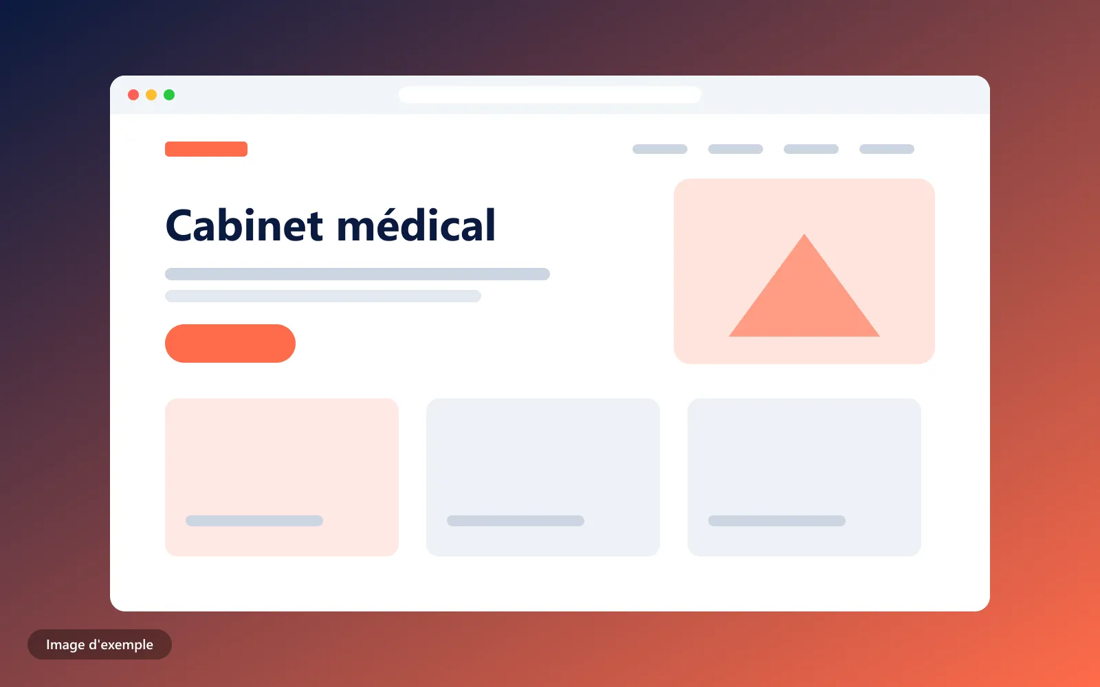 Site vitrine d'un cabinet médical